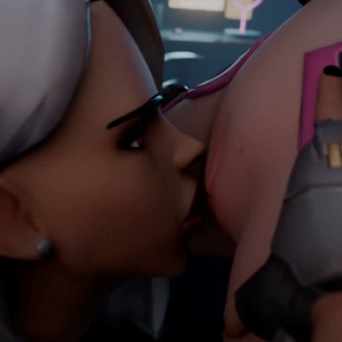 overwatch, ashe (overwatch), d.va, widowmaker, baronstrap, asian, 3d, animated, tagme, video