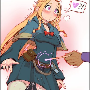marcille donato, gaiidraws, climax, delicious-in-dungeon, drooling, dungeon-meshi, female ejaculation, female orgasm, magic, marcille, marcille-dungeon-meshi, orgasm, orgasms, spell, spontaneous ejaculation