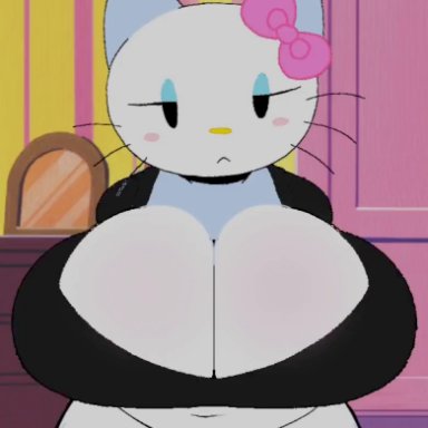 beat banger, hello kitty, hello kitty (series), sanrio, savagensfw, anal, anal sex, angry, angry face, annoyed, annoyed expression, anus, areolae, ass, bed