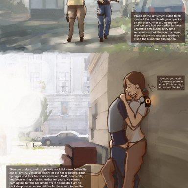 the division, the division 2, tom clancy, ubisoft, baldgaben, city, incest, mother, mother and son, post-apocalyptic, sex, standing sex, walking, caption, story