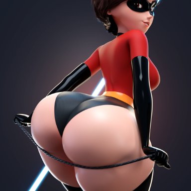 disney, pixar, the incredibles, the incredibles 2, elastigirl, helen parr, smitty34, 1girls, ass, ass focus, big ass, curvy, curvy body, curvy female, curvy figure
