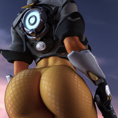 blizzard entertainment, overwatch, overwatch 2, lena oxton, tracer, cga3d, erotichris, 1girls, ass, athletic, athletic female, big ass, big breasts, bottom heavy, breasts