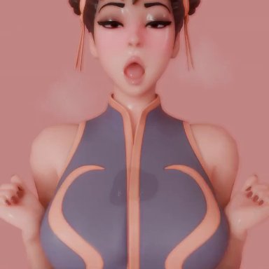 street fighter, chun-li, evilaudio, kittyyevil, clothed female, huge breasts, jiggling breasts, large breasts, paizuri, paizuri under clothes, pov paizuri, titfuck, titfuck under clothes, titjob, animated
